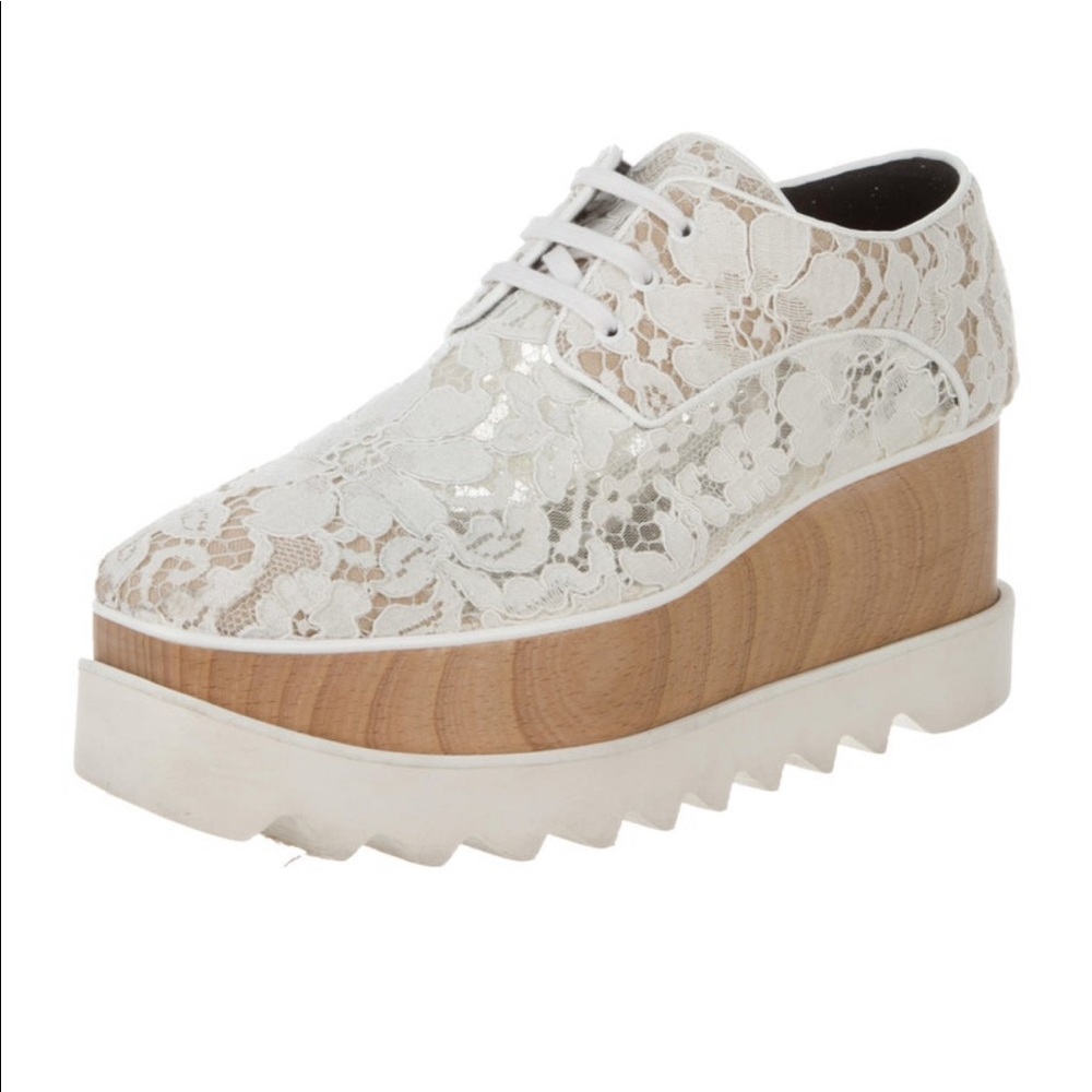 Stella McCartney Elyse Lace Platform Shoes